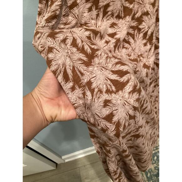 J.Jill Womens Sleeveless Dress Plus Size 3X Brown Tropical Boho Beachy Cotton - Picture 7 of 9